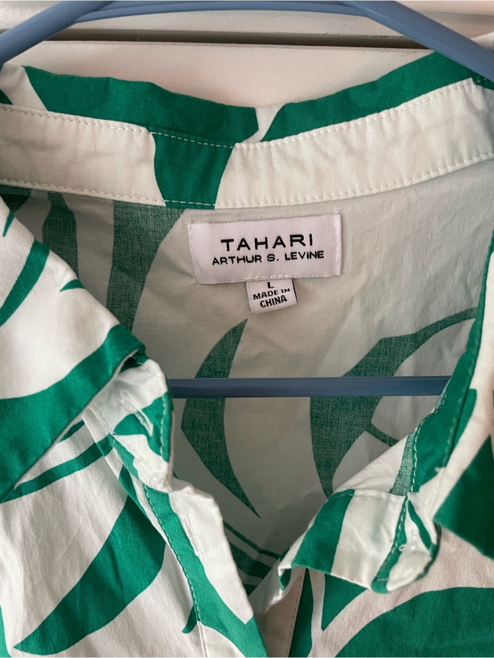 Tahari Sleeveless Green & White Leaf Print Midi Dress - Picture 2 of 3